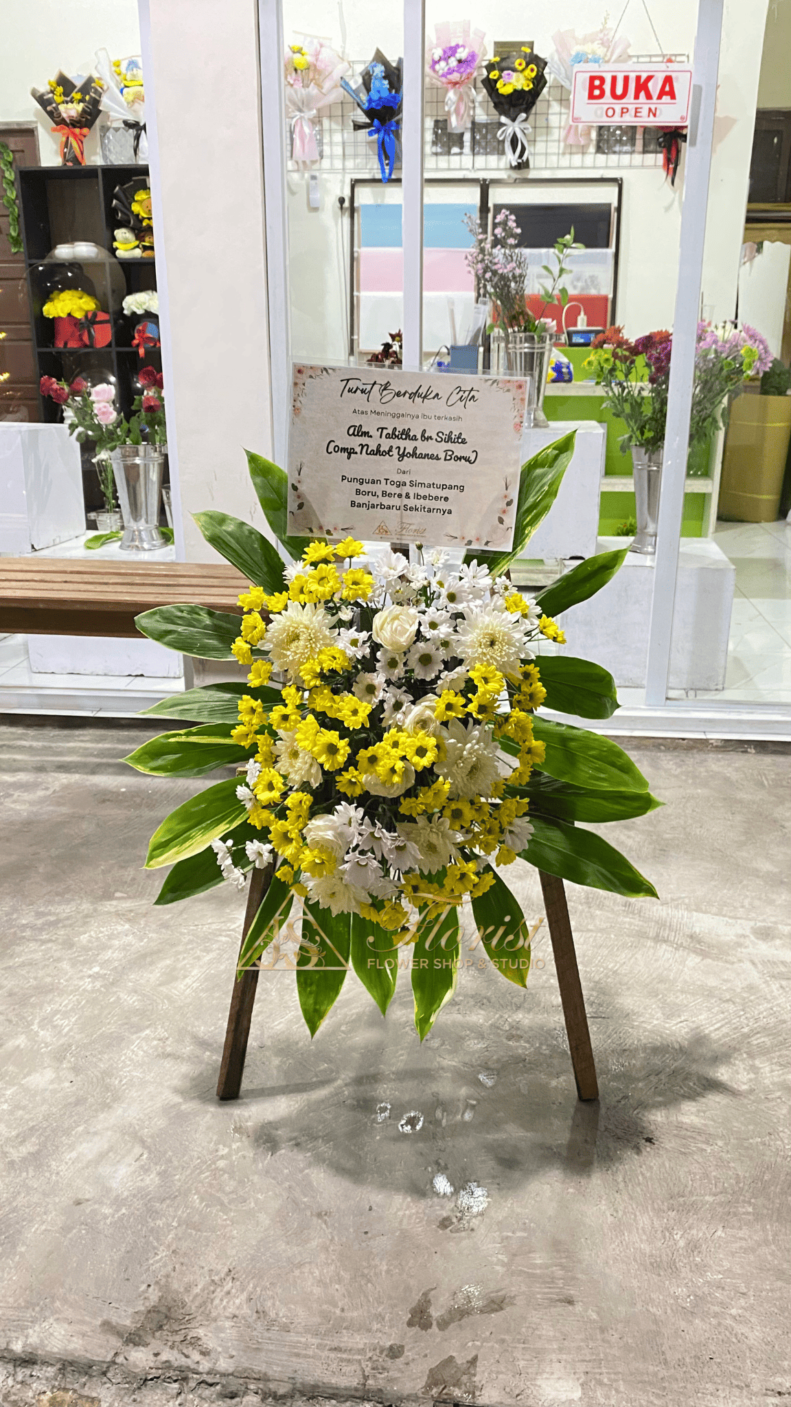 Standing Flower Kayu Duka Cita Full Bunga